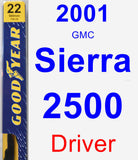 Driver Wiper Blade for 2001 GMC Sierra 2500 - Premium