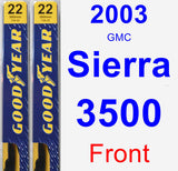 Front Wiper Blade Pack for 2003 GMC Sierra 3500 - Premium