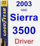 Driver Wiper Blade for 2003 GMC Sierra 3500 - Premium