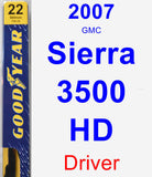 Driver Wiper Blade for 2007 GMC Sierra 3500 HD - Premium