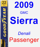 Passenger Wiper Blade for 2009 GMC Sierra - Premium