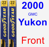 Front Wiper Blade Pack for 2000 GMC Yukon - Premium