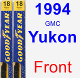 Front Wiper Blade Pack for 1994 GMC Yukon - Premium