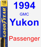 Passenger Wiper Blade for 1994 GMC Yukon - Premium