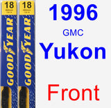 Front Wiper Blade Pack for 1996 GMC Yukon - Premium