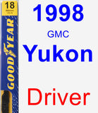 Driver Wiper Blade for 1998 GMC Yukon - Premium