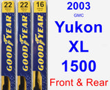 Front & Rear Wiper Blade Pack for 2003 GMC Yukon XL 1500 - Premium