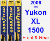 Front & Rear Wiper Blade Pack for 2006 GMC Yukon XL 1500 - Premium