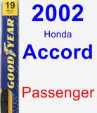 Passenger Wiper Blade for 2002 Honda Accord - Premium