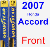 Front Wiper Blade Pack for 2007 Honda Accord - Premium