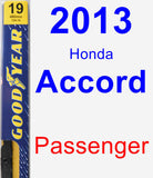 Passenger Wiper Blade for 2013 Honda Accord - Premium