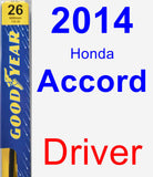 Driver Wiper Blade for 2014 Honda Accord - Premium