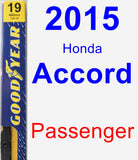 Passenger Wiper Blade for 2015 Honda Accord - Premium