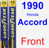 Front Wiper Blade Pack for 1990 Honda Accord - Premium