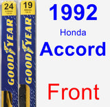 Front Wiper Blade Pack for 1992 Honda Accord - Premium