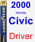 Driver Wiper Blade for 2000 Honda Civic - Premium