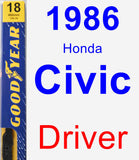 Driver Wiper Blade for 1986 Honda Civic - Premium