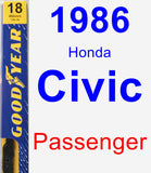 Passenger Wiper Blade for 1986 Honda Civic - Premium