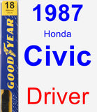 Driver Wiper Blade for 1987 Honda Civic - Premium