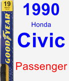 Passenger Wiper Blade for 1990 Honda Civic - Premium