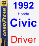 Driver Wiper Blade for 1992 Honda Civic - Premium