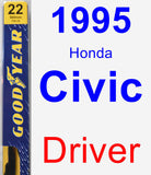 Driver Wiper Blade for 1995 Honda Civic - Premium