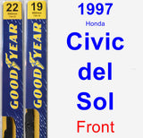 Front Wiper Blade Pack for 1997 Honda Civic del Sol - Premium