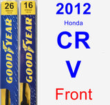 Front Wiper Blade Pack for 2012 Honda CR-V - Premium