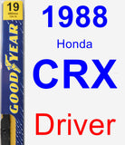 Driver Wiper Blade for 1988 Honda CRX - Premium