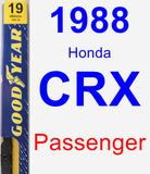 Passenger Wiper Blade for 1988 Honda CRX - Premium