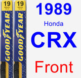 Front Wiper Blade Pack for 1989 Honda CRX - Premium