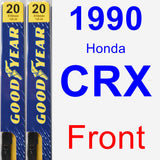 Front Wiper Blade Pack for 1990 Honda CRX - Premium