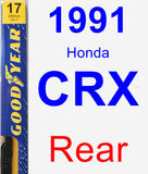 Rear Wiper Blade for 1991 Honda CRX - Premium