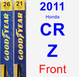 Front Wiper Blade Pack for 2011 Honda CR-Z - Premium