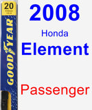 Passenger Wiper Blade for 2008 Honda Element - Premium