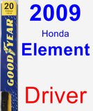 Driver Wiper Blade for 2009 Honda Element - Premium