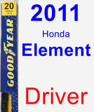 Driver Wiper Blade for 2011 Honda Element - Premium