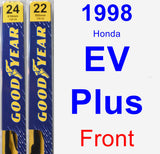 Front Wiper Blade Pack for 1998 Honda EV Plus - Premium