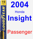 Passenger Wiper Blade for 2004 Honda Insight - Premium