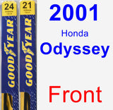 Front Wiper Blade Pack for 2001 Honda Odyssey - Premium