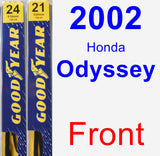 Front Wiper Blade Pack for 2002 Honda Odyssey - Premium