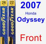 Front Wiper Blade Pack for 2007 Honda Odyssey - Premium