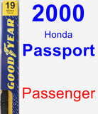 Passenger Wiper Blade for 2000 Honda Passport - Premium