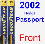 Front Wiper Blade Pack for 2002 Honda Passport - Premium