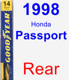 Rear Wiper Blade for 1998 Honda Passport - Premium