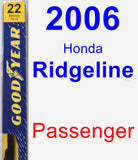 Passenger Wiper Blade for 2006 Honda Ridgeline - Premium