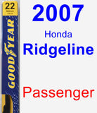 Passenger Wiper Blade for 2007 Honda Ridgeline - Premium