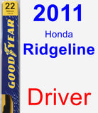 Driver Wiper Blade for 2011 Honda Ridgeline - Premium