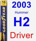 Driver Wiper Blade for 2003 Hummer H2 - Premium