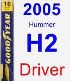 Driver Wiper Blade for 2005 Hummer H2 - Premium